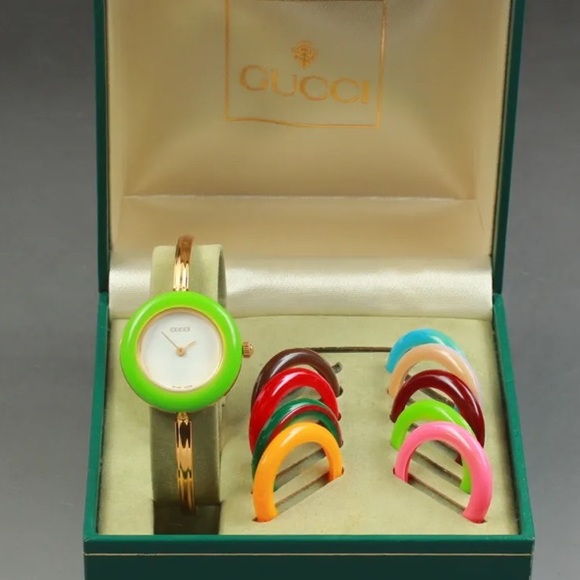 14k Gold Plated Gucci Watch Swiss Made Quartz - Picture 2 of 8